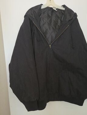Kingsize Brand Men's Black Zip Hooded Jacket